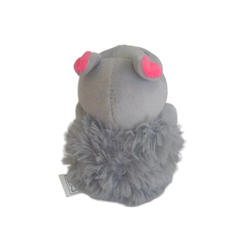 Fiesta Pom Pals 4.5” Plush Gray Beanie Ricky Hippo Big Green Eyes‎ Stuffed Toy